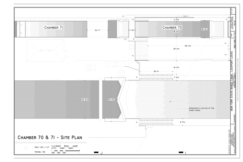 File:Chamber 70 and 71 Site Plan - New York State Barge Canal, Lockport Locks, Richmond Avenue, Lockport, Niagara County, NY HAER NY,32-LOCK,14A- (sheet 11 of 15).png