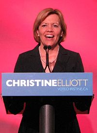 Christine Elliott, MPP for Whitby--Oshawa Christine Elliott Campaign Launch cropped.jpg