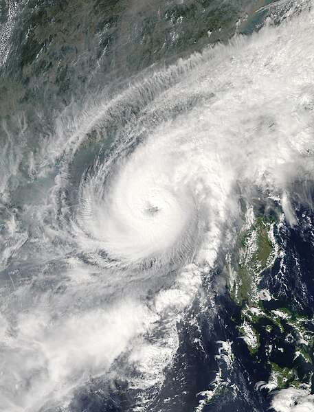 Typhoon Cimaron over the South China Sea on October 31