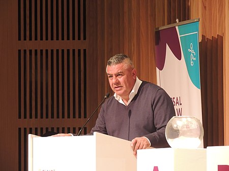 Claudio Tapia at the 2018 Summer Youth Olympics Futsal Draw (44200169462).jpg