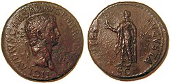 Спес на монета сестерция на Клавдий