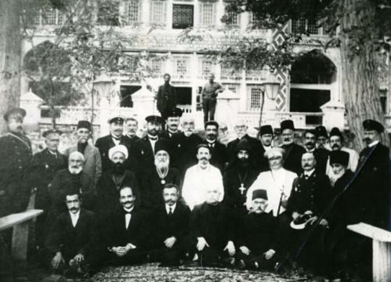 File:Clergymen of the Armenian Church and Azeri Shia Mullahs in Shaki.jpg