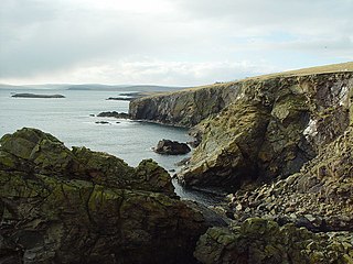 Holm of Sandwick island in Shetland Islands, Scotland, UK