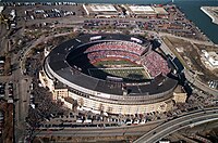 Cleveland Browns relocation controversy - Cleveland Stadium, where the Browns played until 1995.