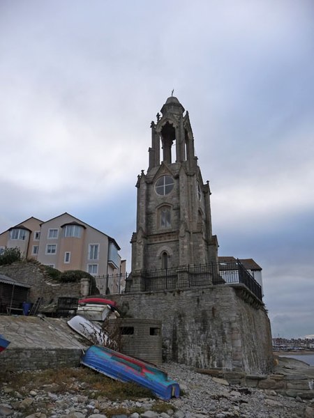 File:Clock tower and pillbox - geograph.org.uk - 1627445.jpg