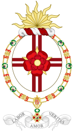 Coat of Ams of Vaira Vīķe-Freiberga (Order of Isabella the Catholic).svg