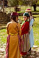 Crimean tatars little girls with traditional clothes