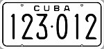 Cuba 1962-1974 license plate.jpg