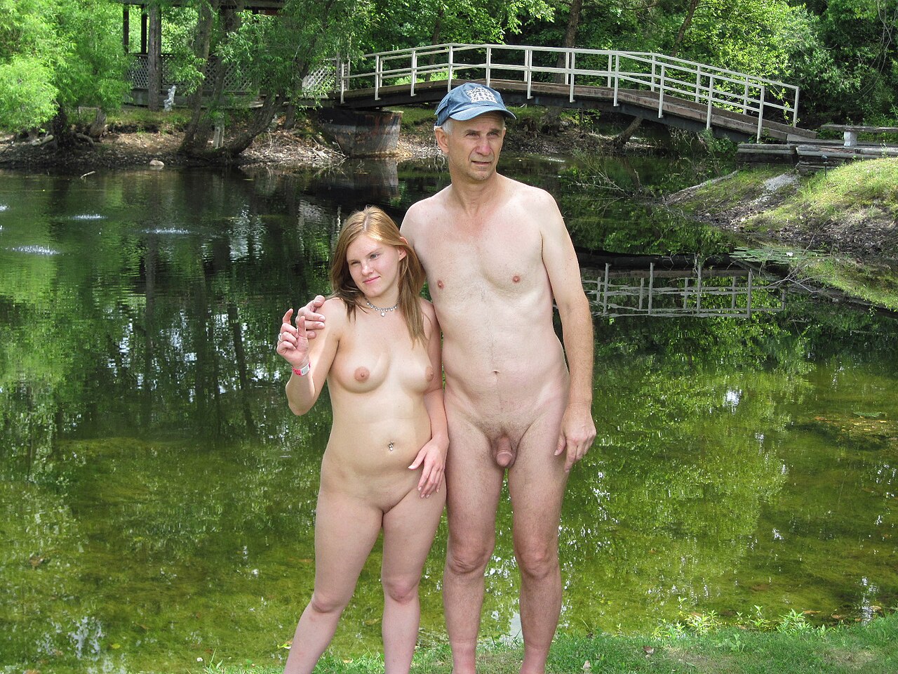 Naked daughter father