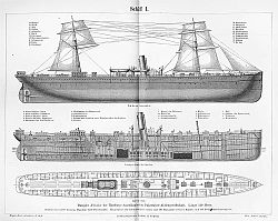 Steamship Frisia around 1880/1890