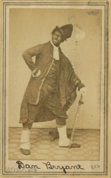 Dan Bryant as a Minstrel in Blackface. Dan Bryant in blackface.png