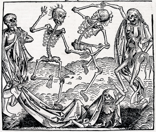 Image de la Mort. Gravure sur bois de Michael Wolgemut, dans La Chronique de Nuremberg (1493).