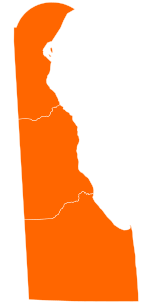 Resultaten van de Republikeinse presidentsverkiezingen in Delaware per provincie, 2012.svg