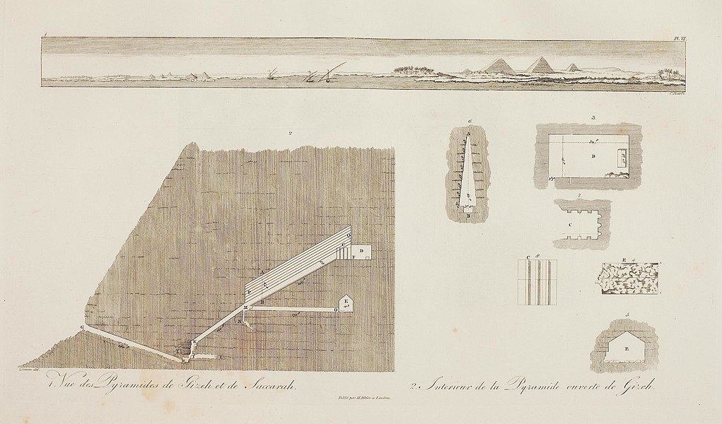 Pl.6 - Vues des Pyramides de Giseh Intérieur de la Pyramide qui est ouverte