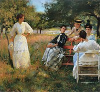 Edmund C. Tarbell, In the Orchard, 1891, Smithsonian American Art Museum, Washington, DC.