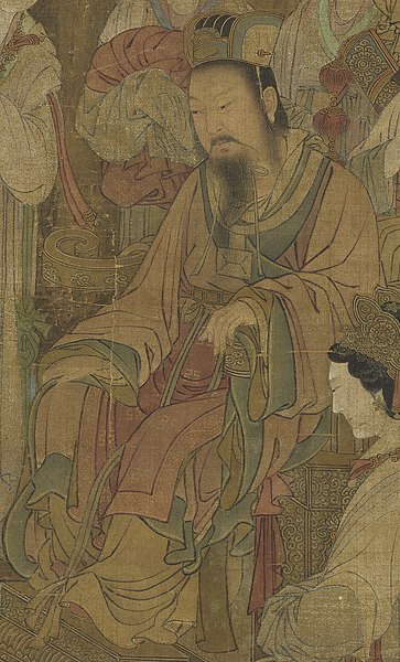 Posthumous Song dynasty depiction of Emperor Wen, detail from the hanging scroll, Refusing the Seat