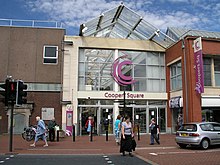 Entrance to Coopers Square shopping centre