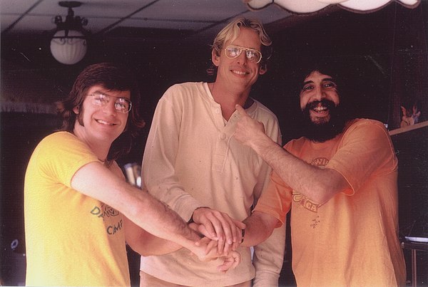 Sebastian in the 1970s with Erik Jacobsen (center) and Zal Yanovsky (right)