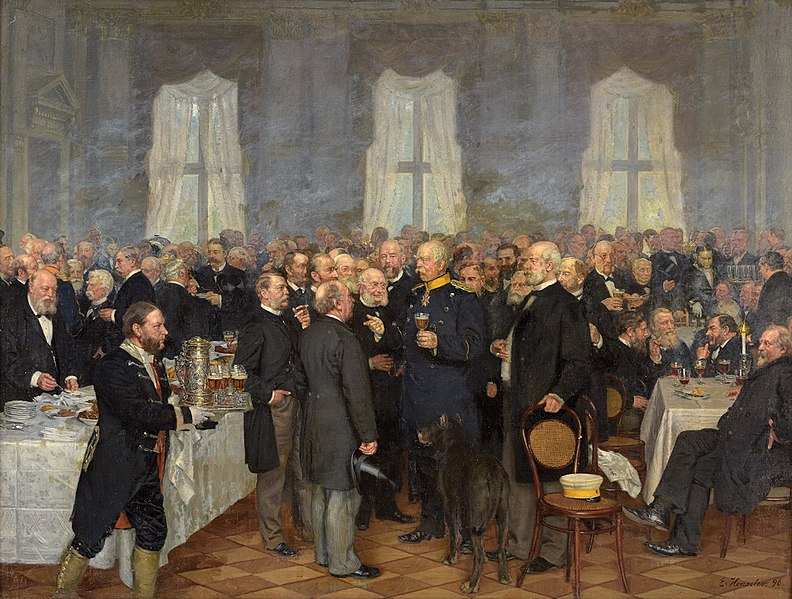 File:Ernst Henseler Festbankett der Industrie mit Bismarck.jpg