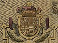 Armas de Galicia na Hispaniae Nova Describtio de Judocus Hondius e Petrus Kaerius, 1606.