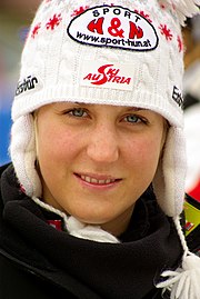 Eva-Maria Brem of Austria, season champion Eva-Maria Brem Austrian Championships 2008.jpg