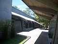 Pabst Visitor Center and Gallery on the left, amphitheater on the right