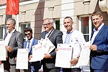 Festakt zur Bekräftigung der 10-jährigen Städtepartnerschaften mit Karatas, Kiryat Shmona, Tschernihiw und Litzelsdorf