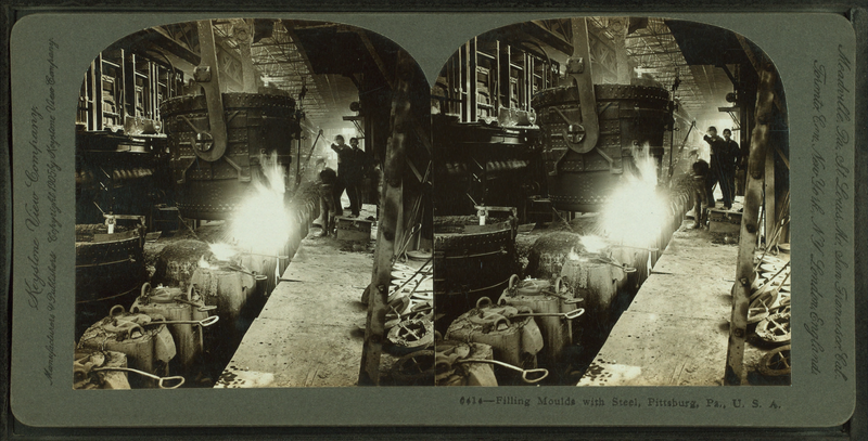 File:Filling moulds with steel, Pittsburg, Pa., U.S.A, from Robert N. Dennis collection of stereoscopic views.png