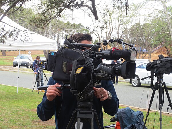 Outdoor filming for TV in Canberra (2013)