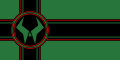 Flag of Latveria, a fictional nation within the Marvel Comics universe