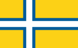 Unofficial Flag of Västsverige (West Sweden) designed by Per Andersson in 1990