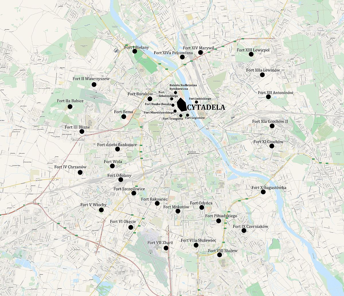 mapa warszawy chomikuj Twierdza Warszawa – Wikipedia, wolna encyklopedia