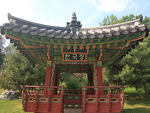 Gazebo in a Korean traditional park