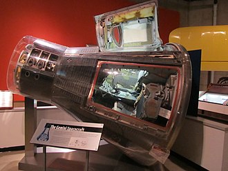 The Gemini 8 spacecraft flown by Armstrong and David Scott in 1966 Gemini VIII Capsule.jpg