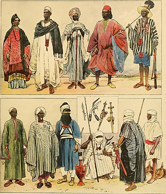 1905 depiction of ethnic groups in the Sahel