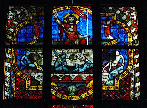 Glasfenster aus Minoritenkirche Regensburg Auferstehung