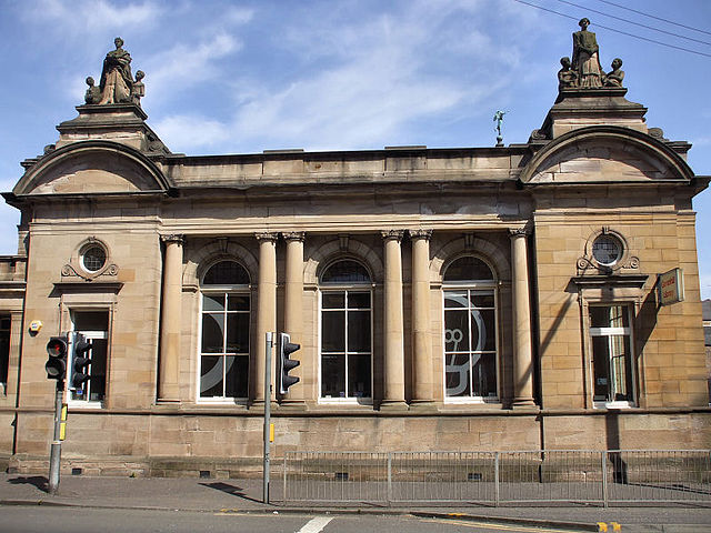 Calder Street frontage of Govanhill Library