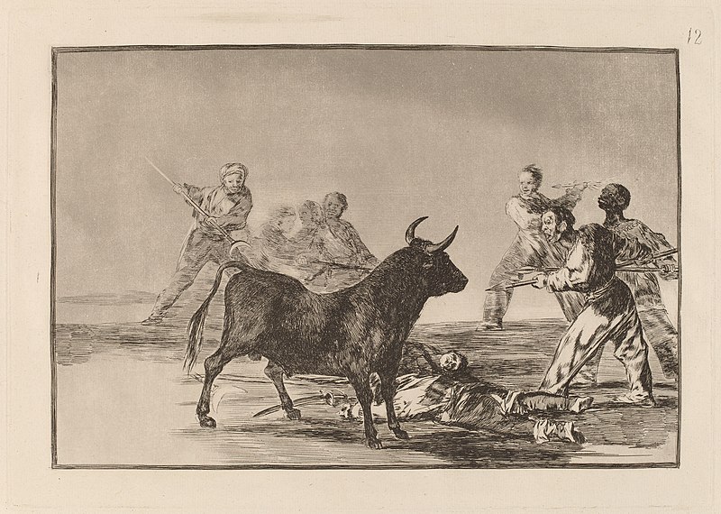 File:Goya - Desjarrete de la canalla con lanzas, medias-lunas, banderillas y otras armas.jpg