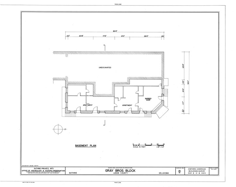 File:Gray Brothers Block, 101 West Oklahoma Avenue, Guthrie, Logan County, OK HABS OKLA,42-GUTH,1B- (sheet 2 of 6).tif