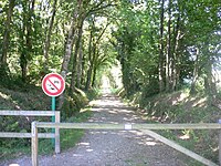 La voie verte au carrefour avec la rue de Pont Person.