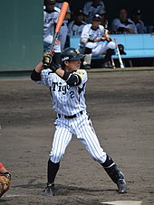 Fumiya Hojo provided a three-run home run and a game-winning triple in Game 1. HT-Fumiya-houjyou20130605.jpg