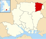 Hart, Hampshire içinde gösterilir