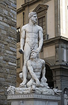 Ercole e Caco, scultura di Baccio Bandinelli, Piazza della Signoria - Firenze