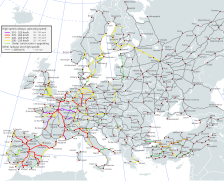 Europa hogesnelheidslijnen.