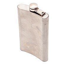A contoured hip flask with a captive top Hip Flask 7985.jpg