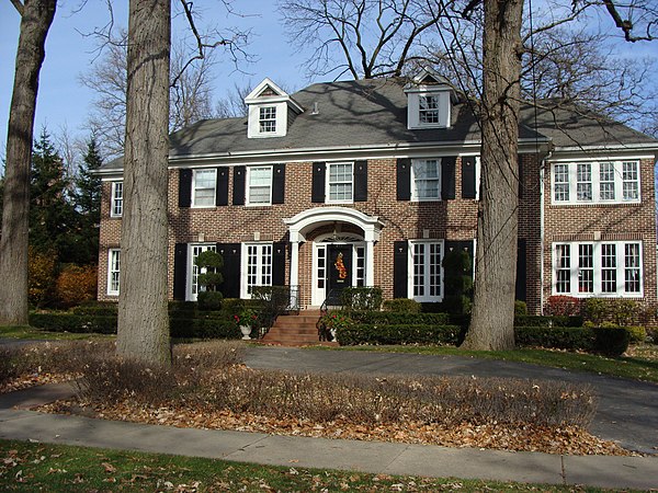 The house featured in the film Home Alone and in the beginning of its sequel Home Alone 2: Lost in New York