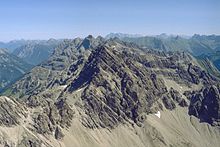 The Hornbach chain from the Großer Krottenkopf