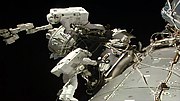 Thumbnail for File:ISS-60 EVA-1 Nick Hague and Andrew Morgan install IDA-3.jpg