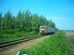 A Hungarian InterRegio train in Gemenc between Baja and Bataszek Interregio train in Porboly.JPG