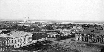 Epiphany Cathedral and central Irkutsk in 1865